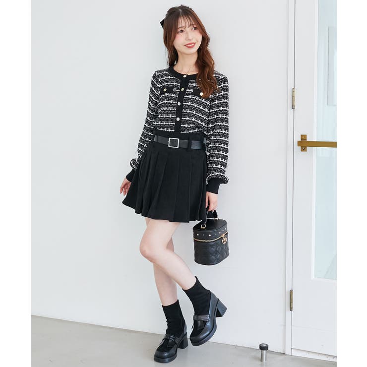 キラキラボタンツイードライクカーデ | MAJESTIC LEGON  | 詳細画像4 