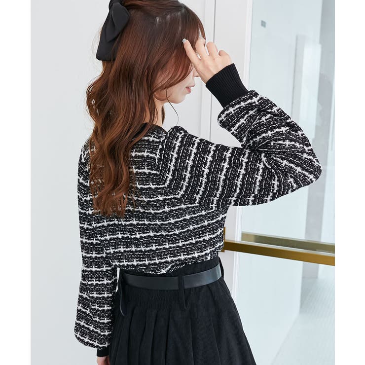 キラキラボタンツイードライクカーデ | MAJESTIC LEGON  | 詳細画像9 