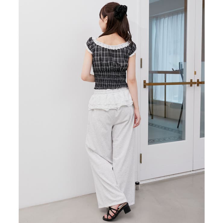 バイカラープチフリルブラウス | MAJESTIC LEGON  | 詳細画像12 