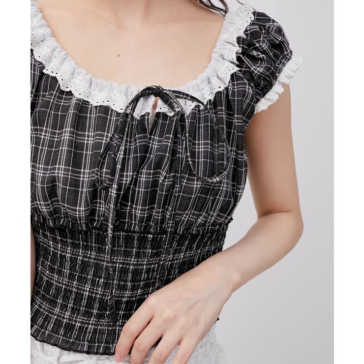 バイカラープチフリルブラウス | MAJESTIC LEGON  | 詳細画像16 