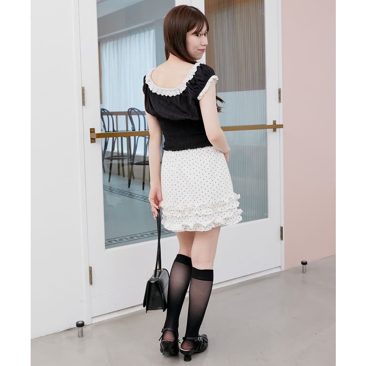 バイカラープチフリルブラウス | MAJESTIC LEGON  | 詳細画像19 