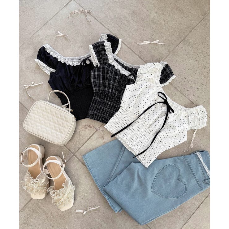 バイカラープチフリルブラウス | MAJESTIC LEGON  | 詳細画像2 