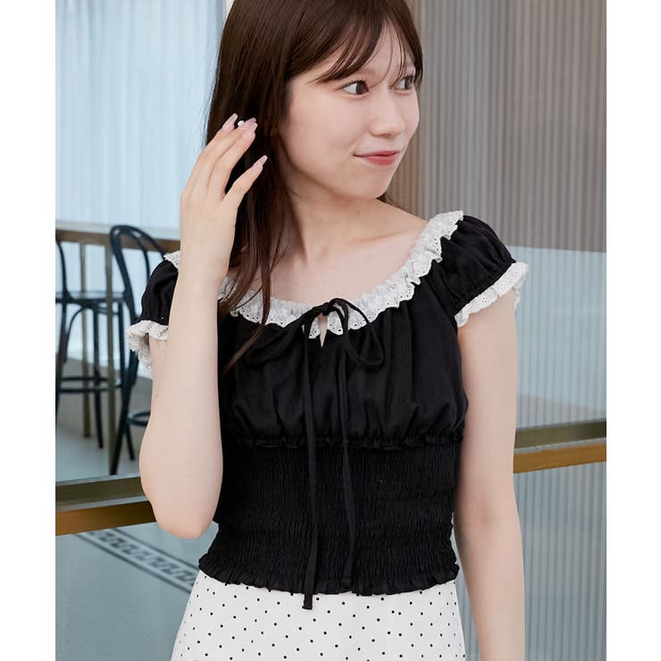 バイカラープチフリルブラウス | MAJESTIC LEGON  | 詳細画像20 