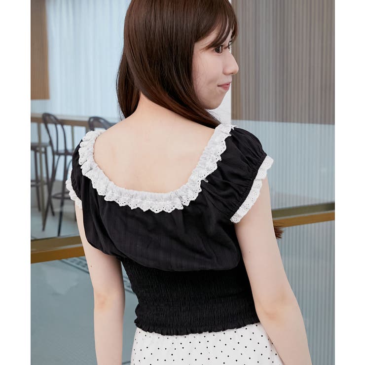 バイカラープチフリルブラウス | MAJESTIC LEGON  | 詳細画像22 