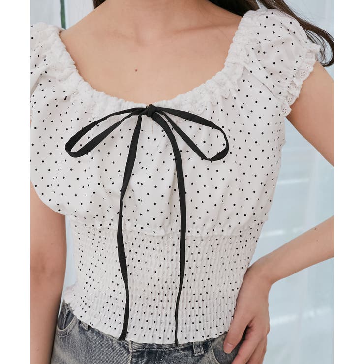 バイカラープチフリルブラウス | MAJESTIC LEGON  | 詳細画像9 