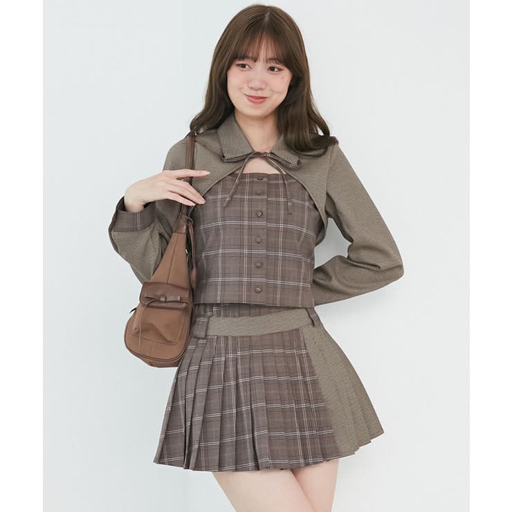 ブラウン柄 | スイッチングパターンブラウス | MAJESTIC LEGON 