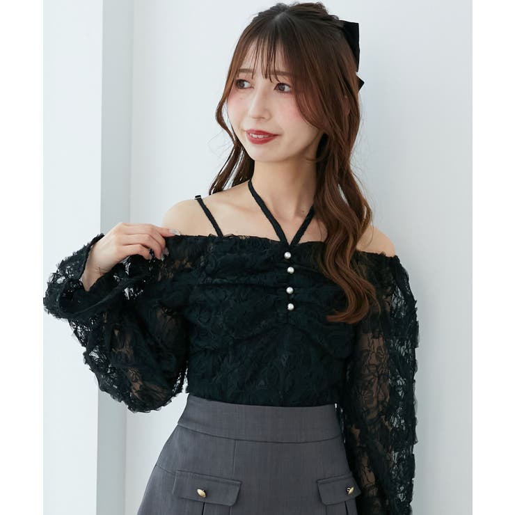 2wayフラワーレースブラウス | MAJESTIC LEGON  | 詳細画像19 