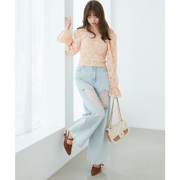 2wayフラワーレースブラウス | MAJESTIC LEGON  | 詳細画像9 