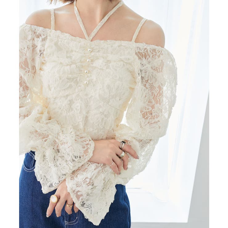 アイボリー | 2wayフラワーレースブラウス | MAJESTIC LEGON 