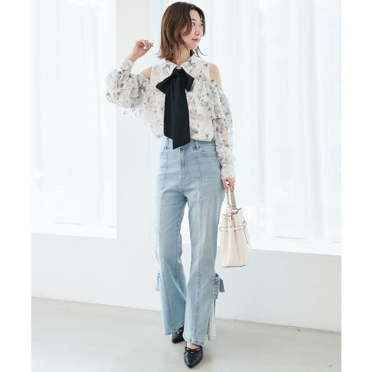 バイカラーボウタイフリルブラウス | MAJESTIC LEGON  | 詳細画像10 