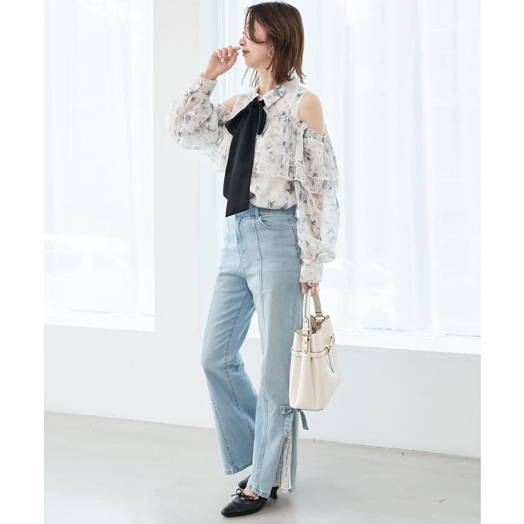 バイカラーボウタイフリルブラウス | MAJESTIC LEGON  | 詳細画像11 