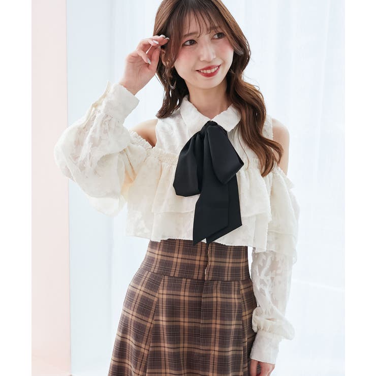 バイカラーボウタイフリルブラウス | MAJESTIC LEGON  | 詳細画像21 