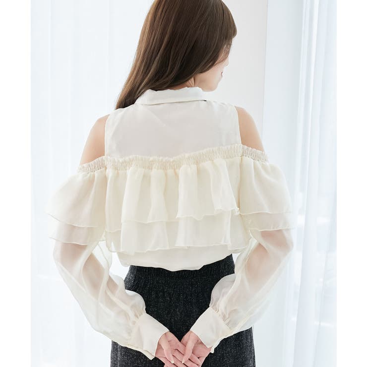 バイカラーボウタイフリルブラウス | MAJESTIC LEGON  | 詳細画像7 