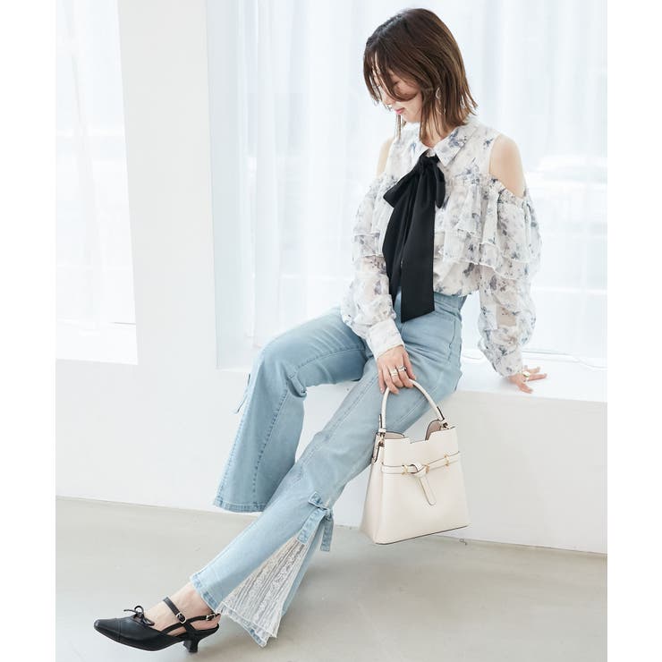 バイカラーボウタイフリルブラウス | MAJESTIC LEGON  | 詳細画像9 