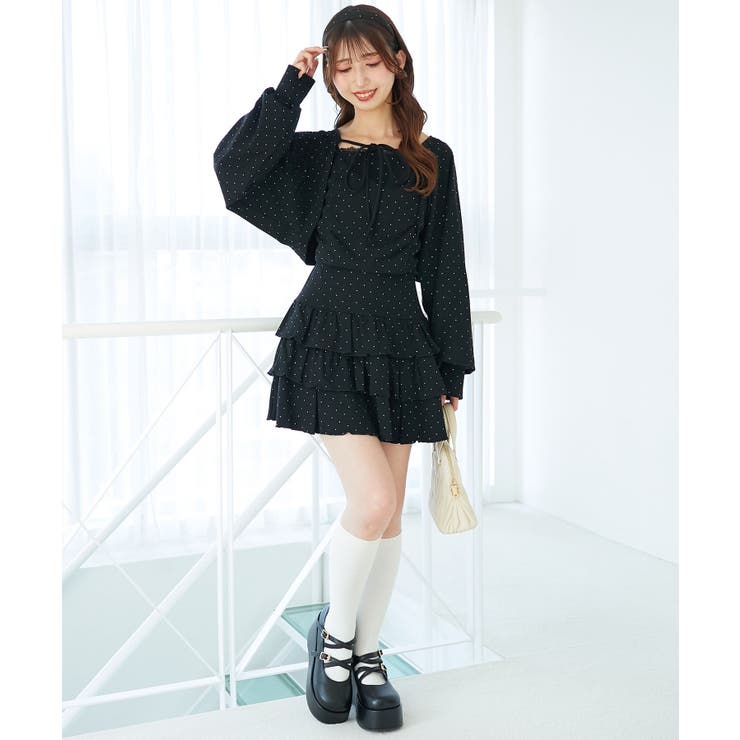 ラインストーンティアードスカパン | MAJESTIC LEGON  | 詳細画像17 