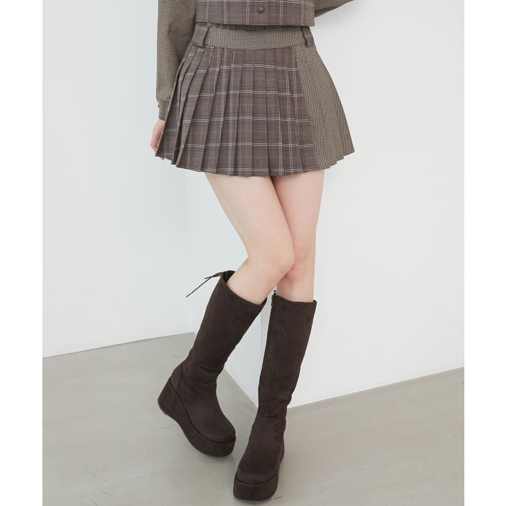 ブラウン柄 | ∞スイッチングパターンプリーツスカパン | MAJESTIC LEGON 