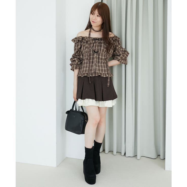 配色フリルプリーツスカート | MAJESTIC LEGON  | 詳細画像4 