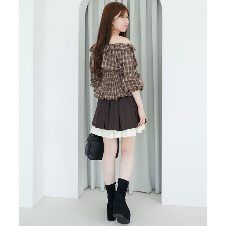 配色フリルプリーツスカート | MAJESTIC LEGON  | 詳細画像6 