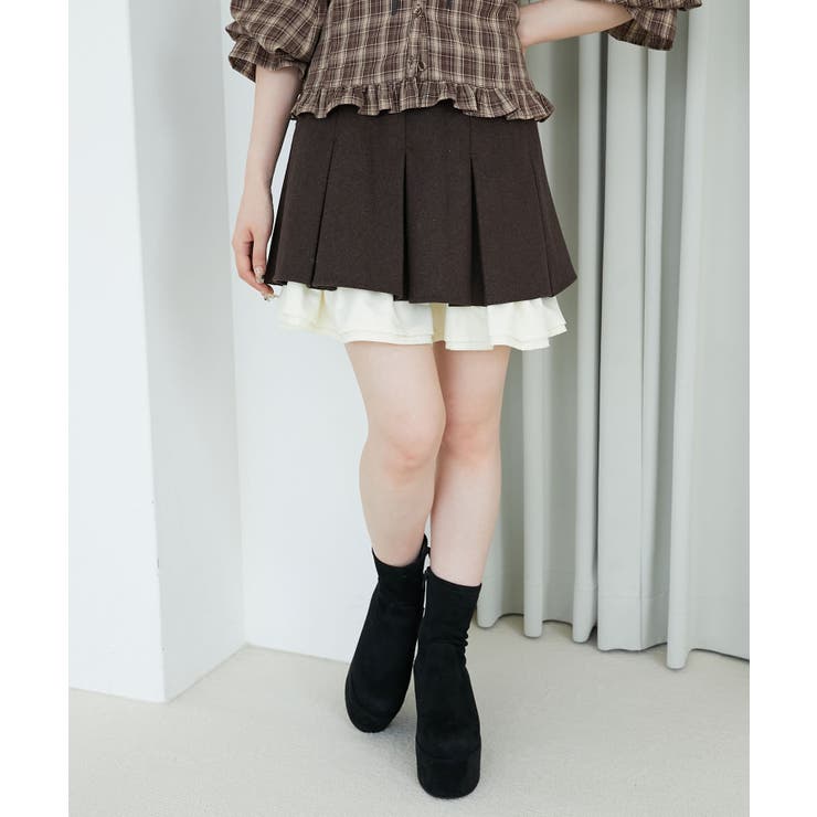 配色フリルプリーツスカート | MAJESTIC LEGON  | 詳細画像7 