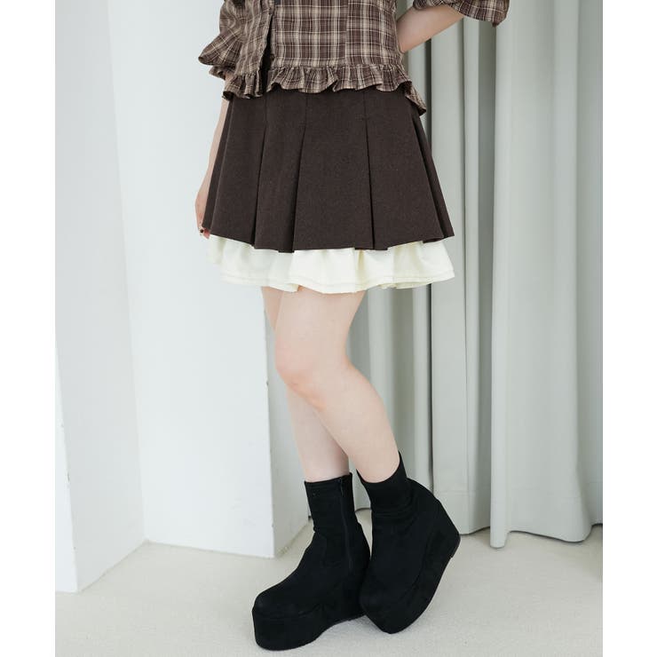 配色フリルプリーツスカート | MAJESTIC LEGON  | 詳細画像8 