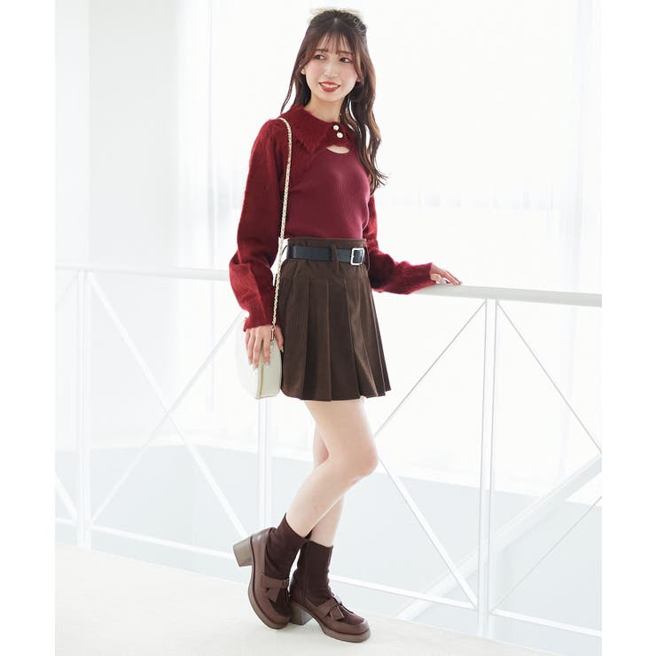 ベルトセットプリーツミニスカパン | MAJESTIC LEGON  | 詳細画像3 