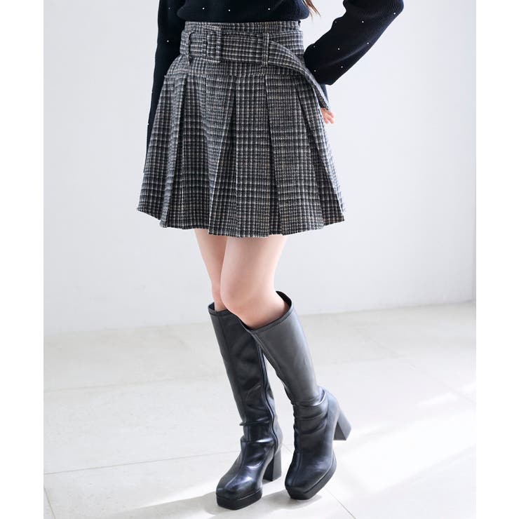 ベルト付きプリーツミニスカパン | MAJESTIC LEGON  | 詳細画像12 