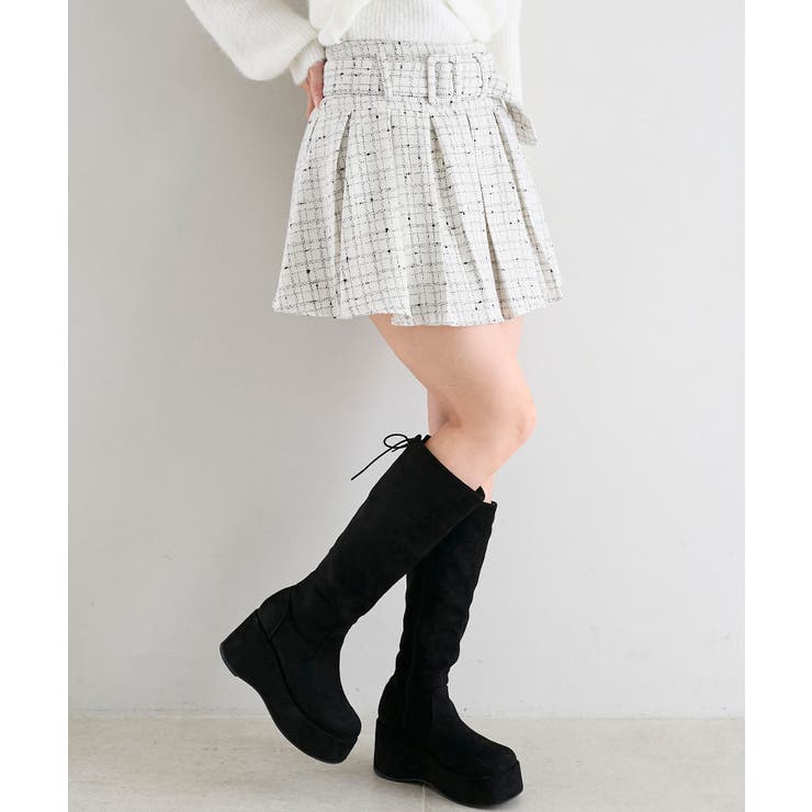 ベルト付きプリーツミニスカパン | MAJESTIC LEGON  | 詳細画像6 