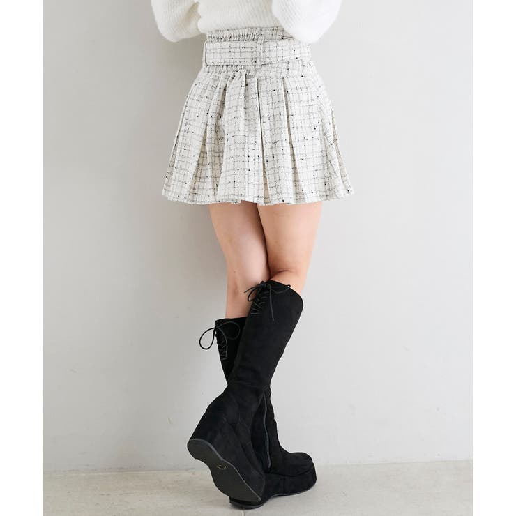 ベルト付きプリーツミニスカパン | MAJESTIC LEGON  | 詳細画像7 