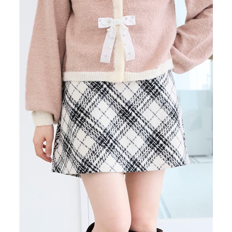 アイボリー柄 | アソートチェックミニスカパン | MAJESTIC LEGON 