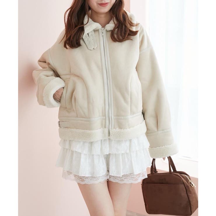 ウエストリブ裾レースフリルミニスカート | MAJESTIC LEGON  | 詳細画像1 