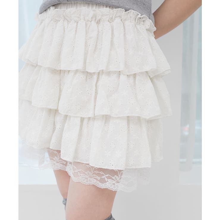 ウエストリブ裾レースフリルミニスカート | MAJESTIC LEGON  | 詳細画像21 