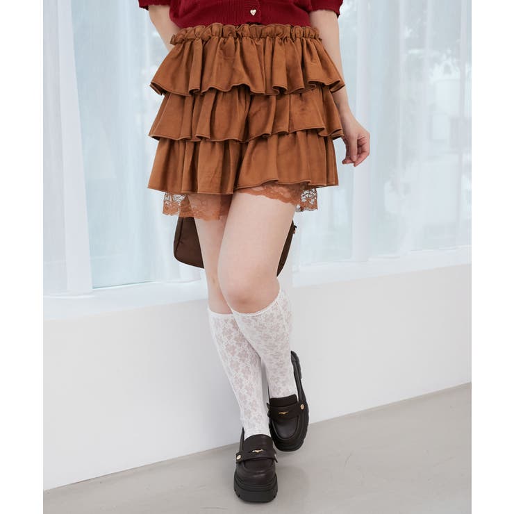 ウエストリブ裾レースフリルミニスカート | MAJESTIC LEGON  | 詳細画像28 