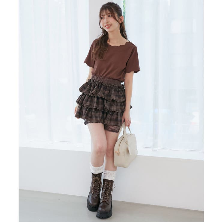 ウエストリブ裾レースフリルミニスカート | MAJESTIC LEGON  | 詳細画像39 