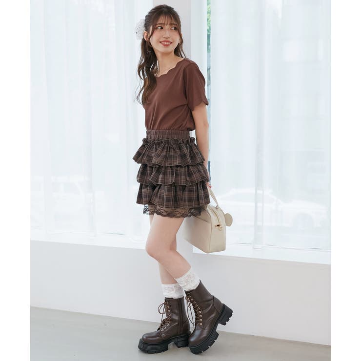 ウエストリブ裾レースフリルミニスカート | MAJESTIC LEGON  | 詳細画像40 