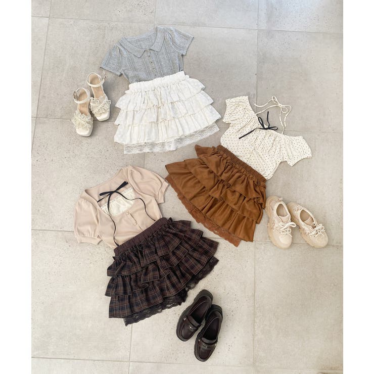 ウエストリブ裾レースフリルミニスカート | MAJESTIC LEGON  | 詳細画像48 