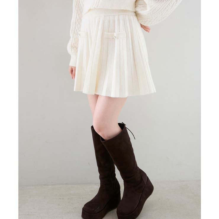 キラキラボタンプリーツニットスカート | MAJESTIC LEGON  | 詳細画像14 