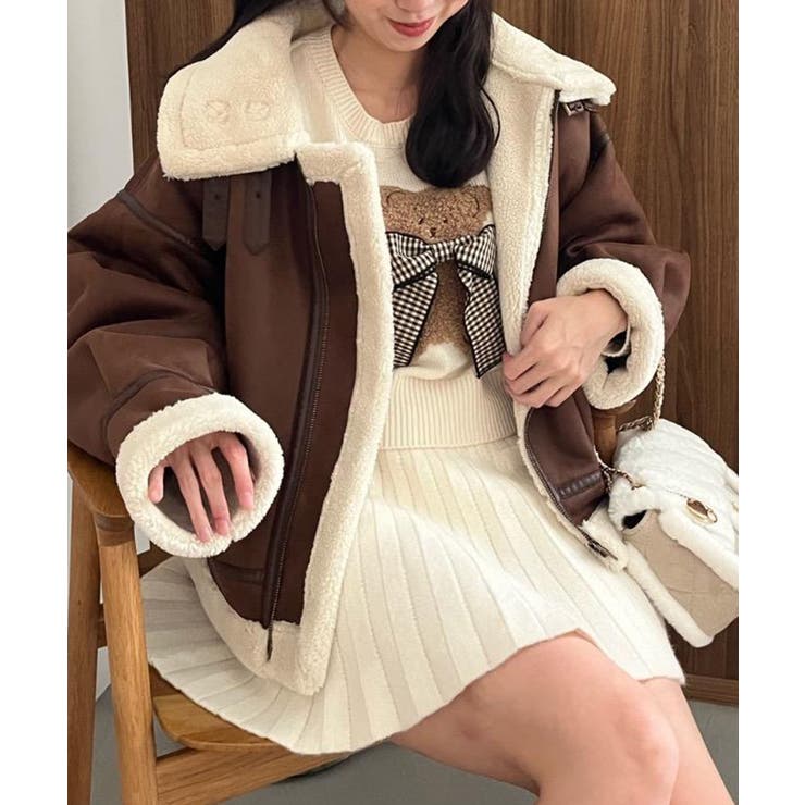 アイボリー | キラキラボタンプリーツニットスカート | MAJESTIC LEGON 