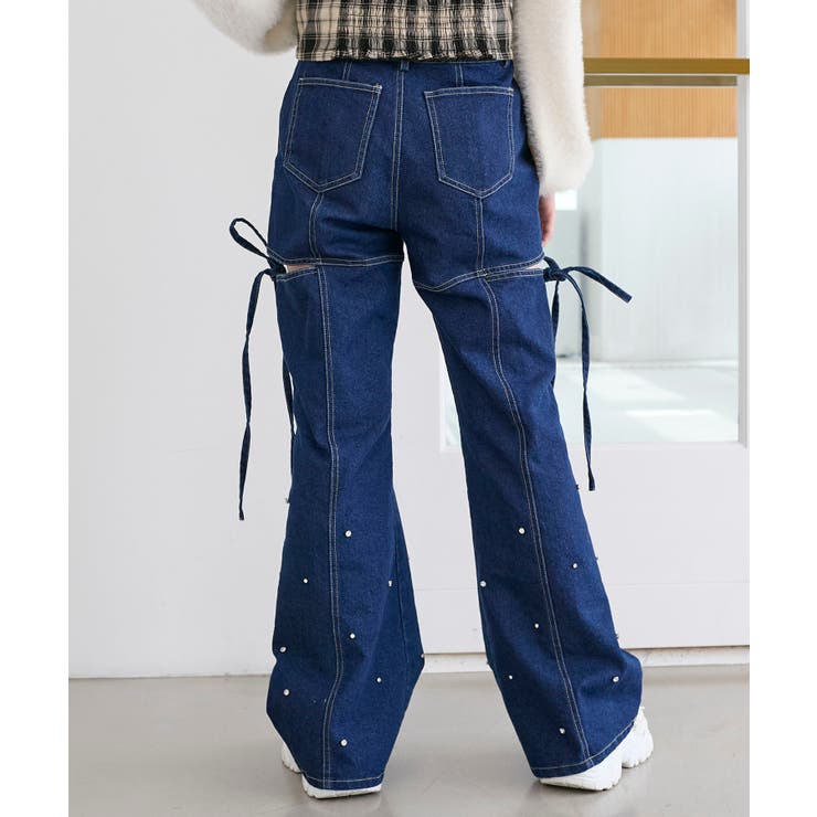 スリットビジューフレアデニムパンツ | MAJESTIC LEGON  | 詳細画像22 