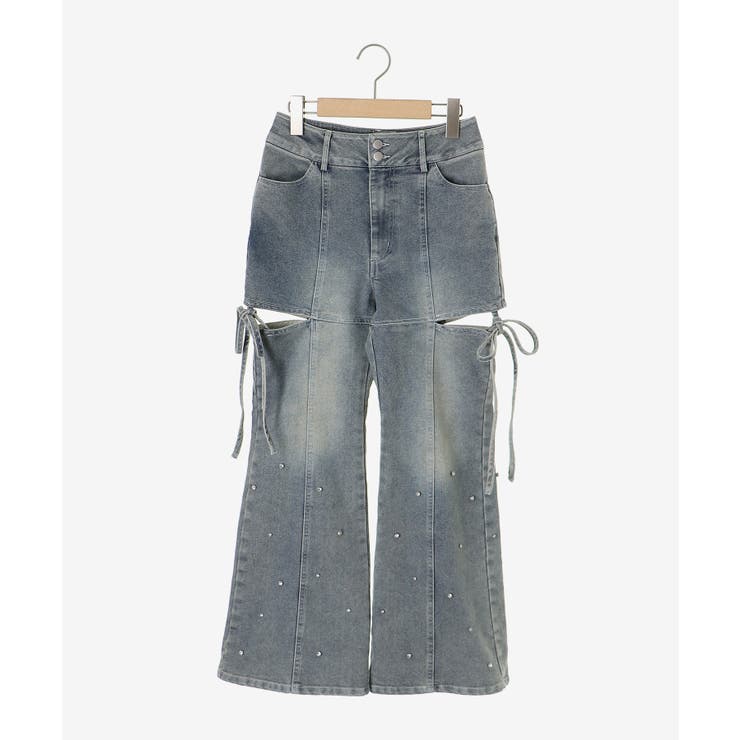 スリットビジューフレアデニムパンツ | MAJESTIC LEGON  | 詳細画像25 