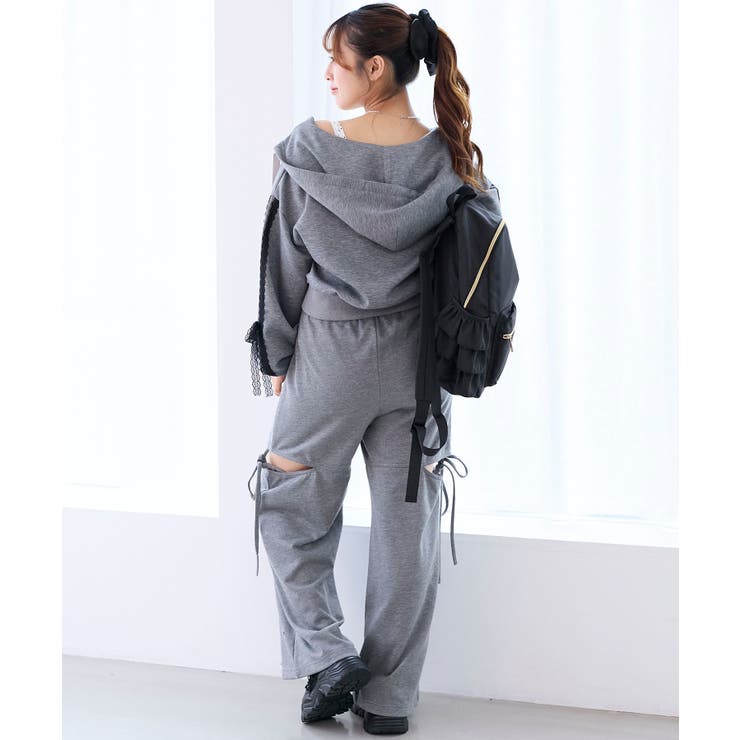 スリット入りキラキラスウェットパンツ | MAJESTIC LEGON  | 詳細画像11 