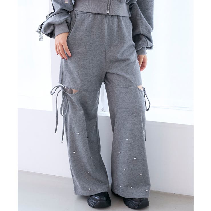 スリット入りキラキラスウェットパンツ | MAJESTIC LEGON  | 詳細画像12 