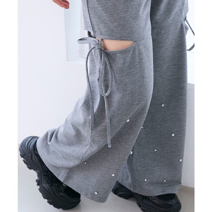 スリット入りキラキラスウェットパンツ | MAJESTIC LEGON  | 詳細画像15 