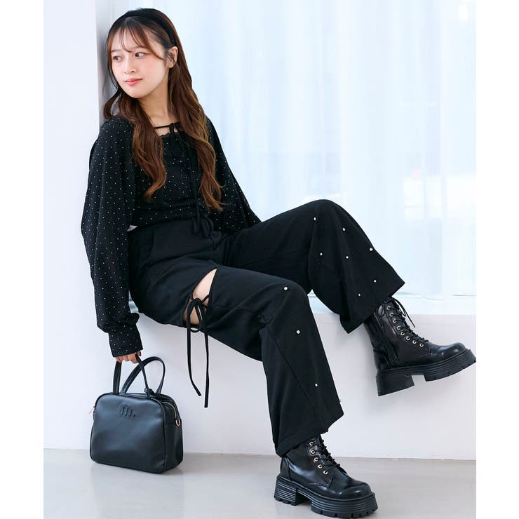 スリット入りキラキラスウェットパンツ | MAJESTIC LEGON  | 詳細画像16 