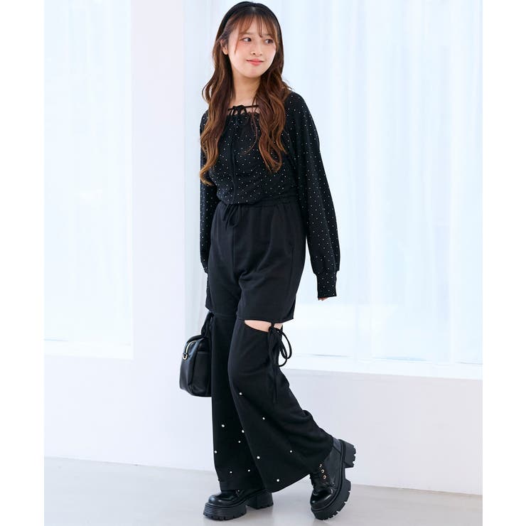 スリット入りキラキラスウェットパンツ | MAJESTIC LEGON  | 詳細画像18 