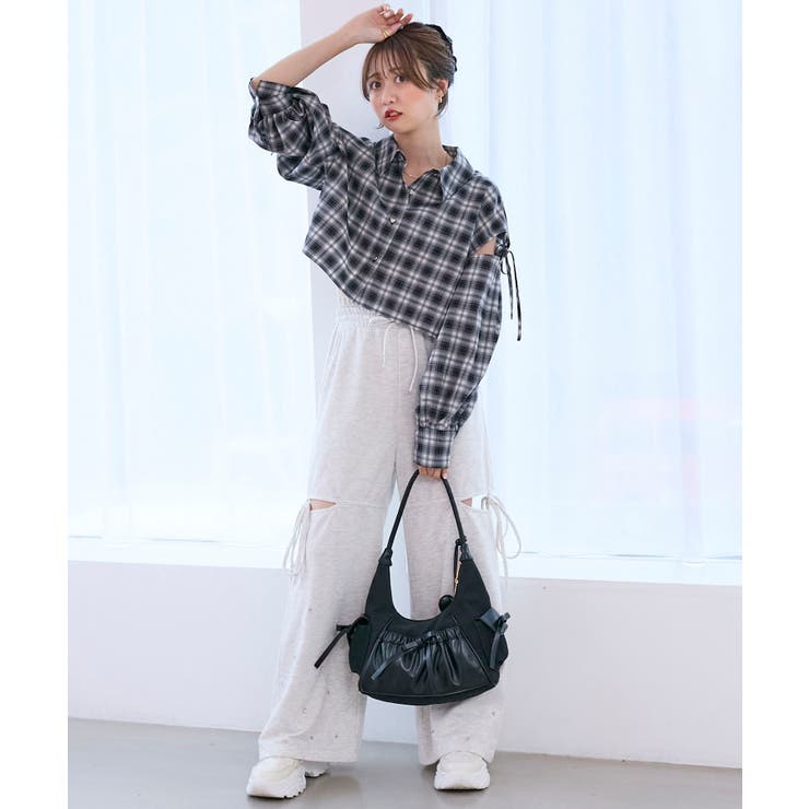 スリット入りキラキラスウェットパンツ | MAJESTIC LEGON  | 詳細画像2 