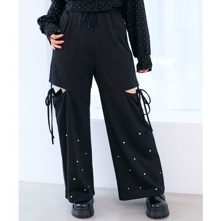 スリット入りキラキラスウェットパンツ | MAJESTIC LEGON  | 詳細画像20 