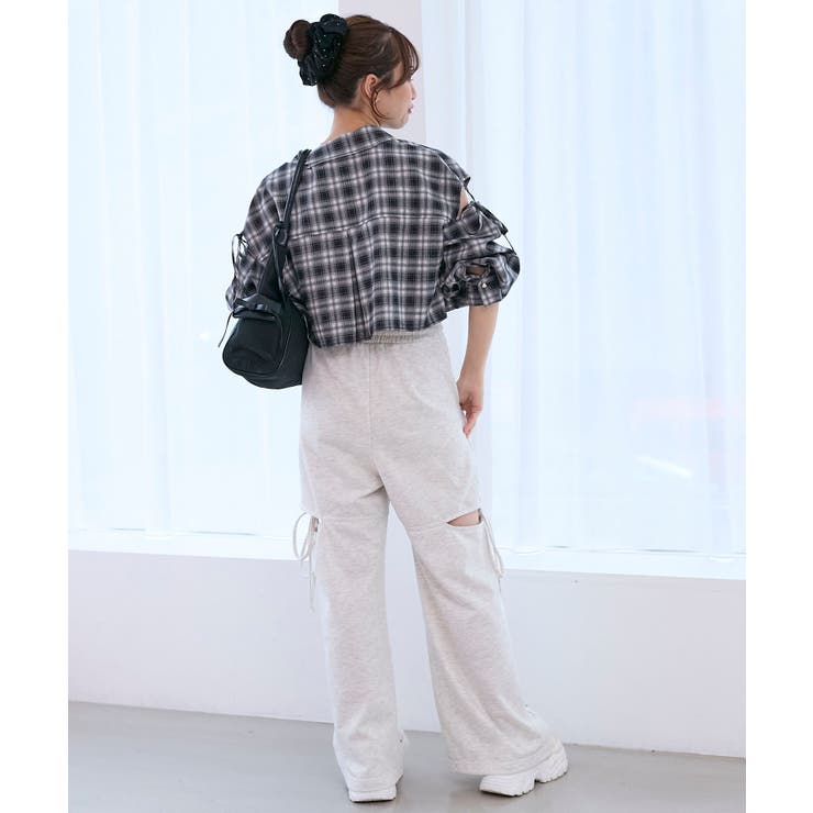 スリット入りキラキラスウェットパンツ | MAJESTIC LEGON  | 詳細画像4 