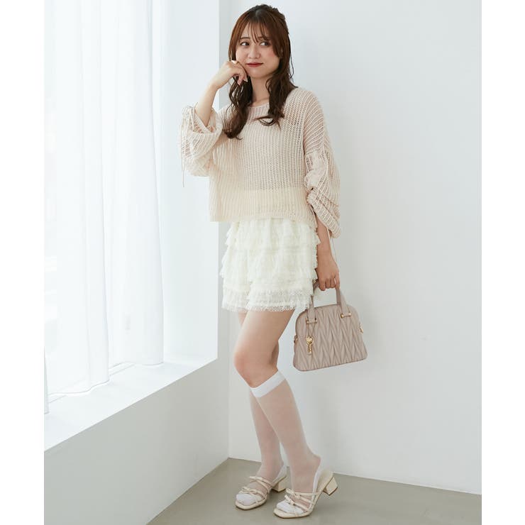 レースティアードショートパンツ | MAJESTIC LEGON  | 詳細画像12 