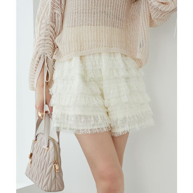 レースティアードショートパンツ | MAJESTIC LEGON  | 詳細画像14 