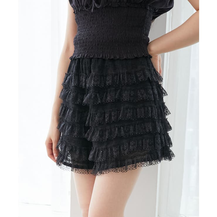 レースティアードショートパンツ | MAJESTIC LEGON  | 詳細画像25 